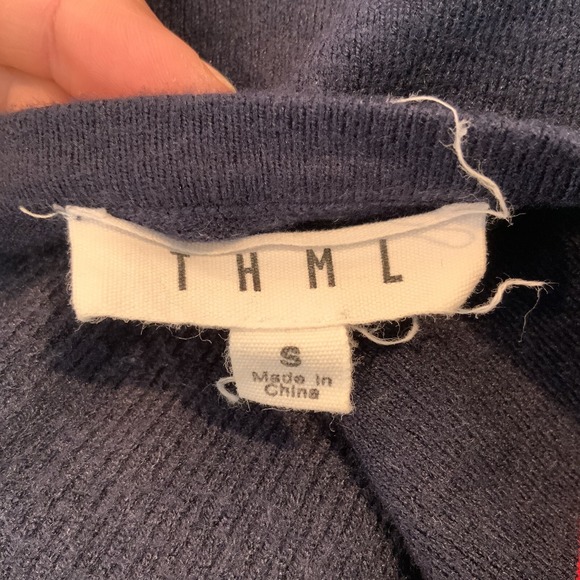 Women's Anthropologie Sz S Sweater Bell Sleeve Fringe Nautical Boho July 4th EUC - Picture 7 of 9